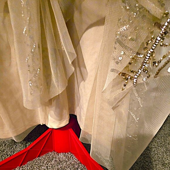 Aiden Mattox Luxurious Gold Beaded Gown - Picture 10 of 10